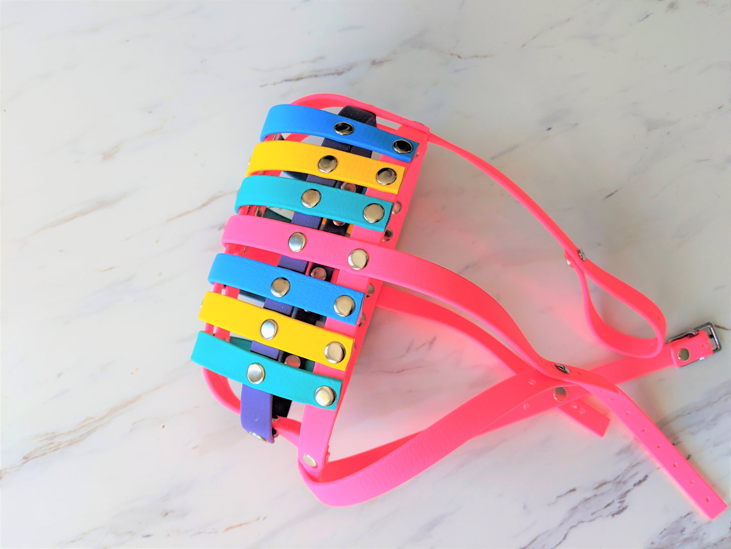 Basket Style Biothane Muzzle with Forehead strap - Choose your Colors - Level Three