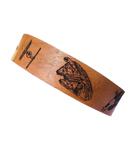 Fly Fighters Leather Dog Collar