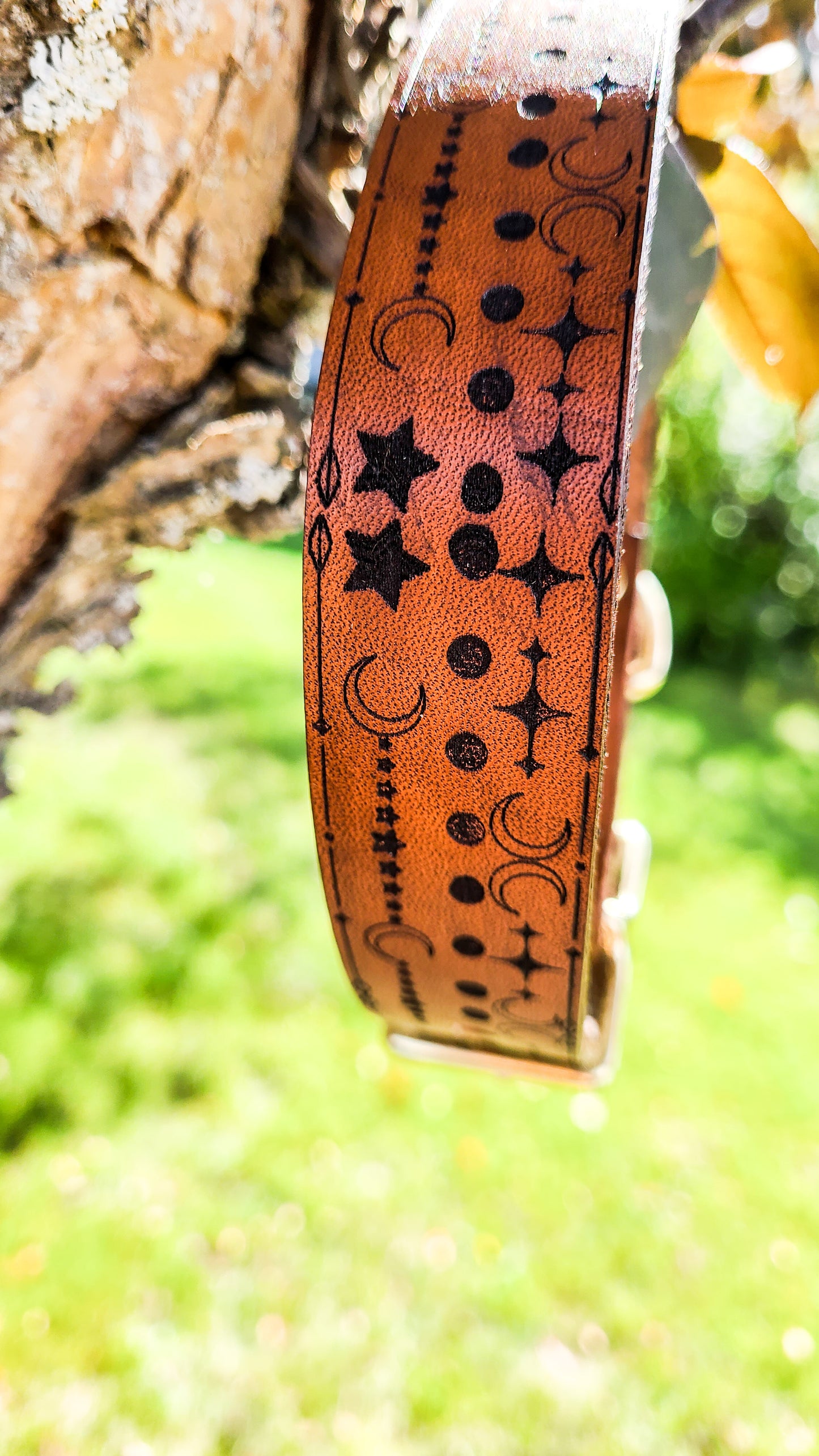 Celestial Vibe- Leather Dog Collar