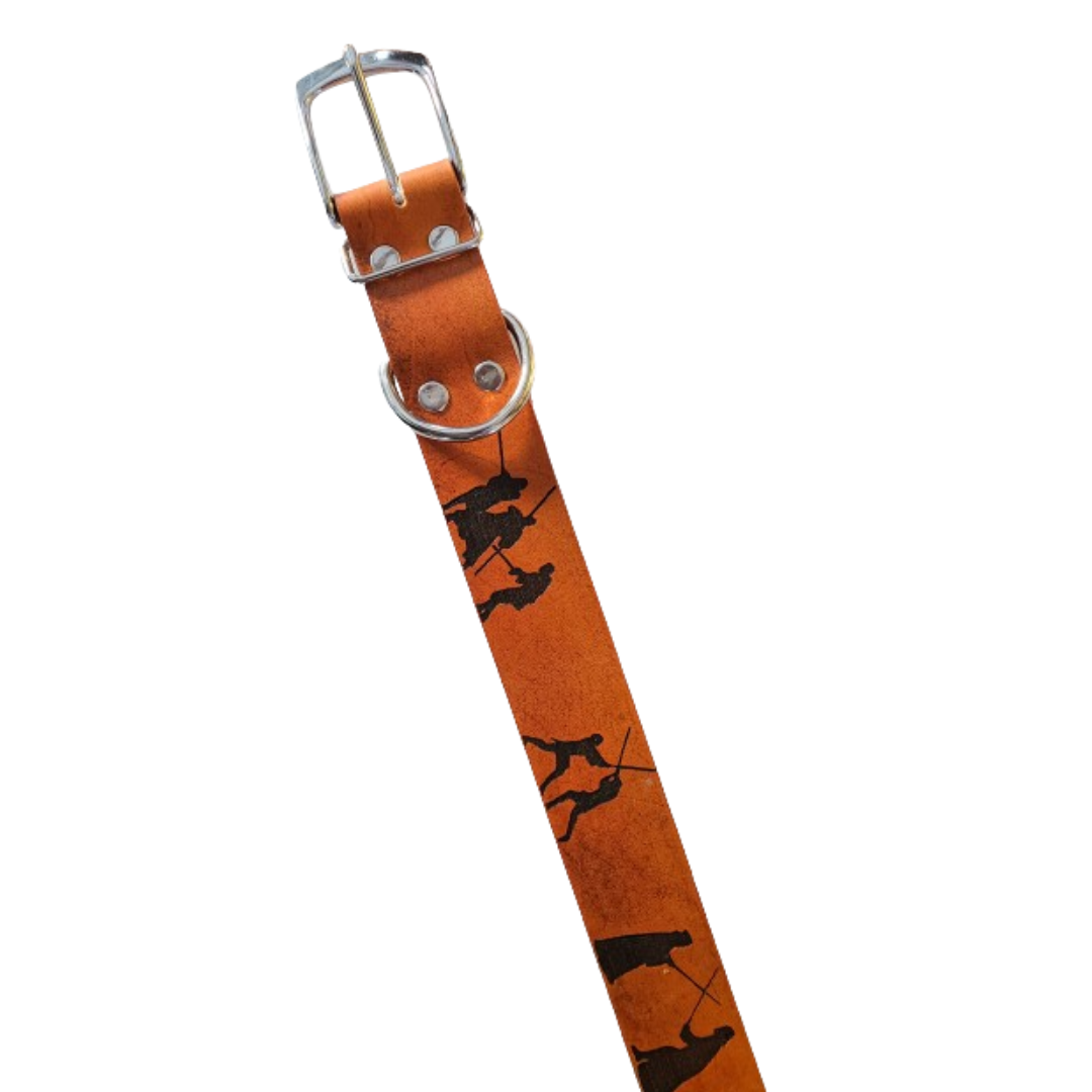 Saber Duel Leather Dog Collar