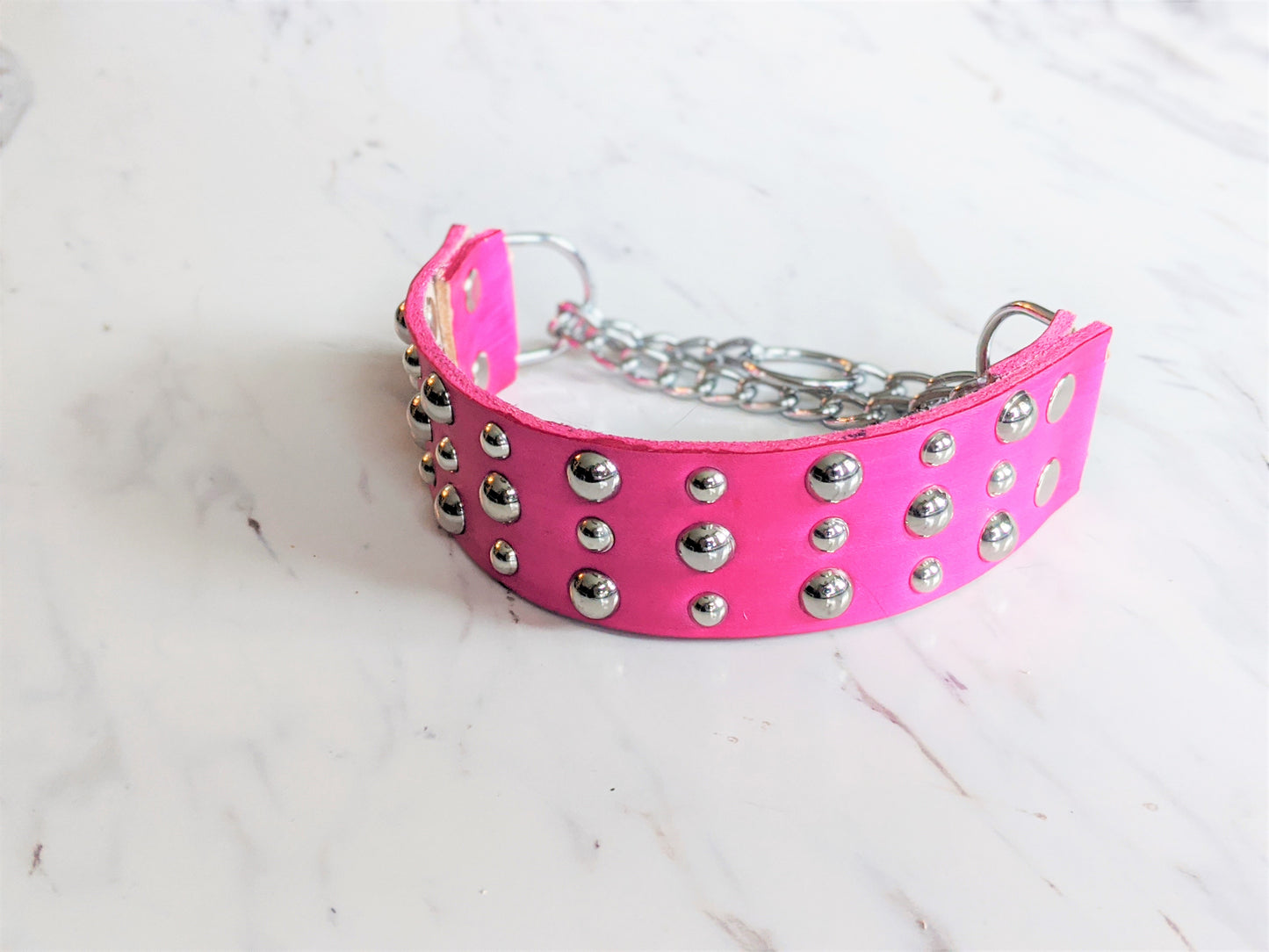 The Stud - Leather Martingale Dog Collar