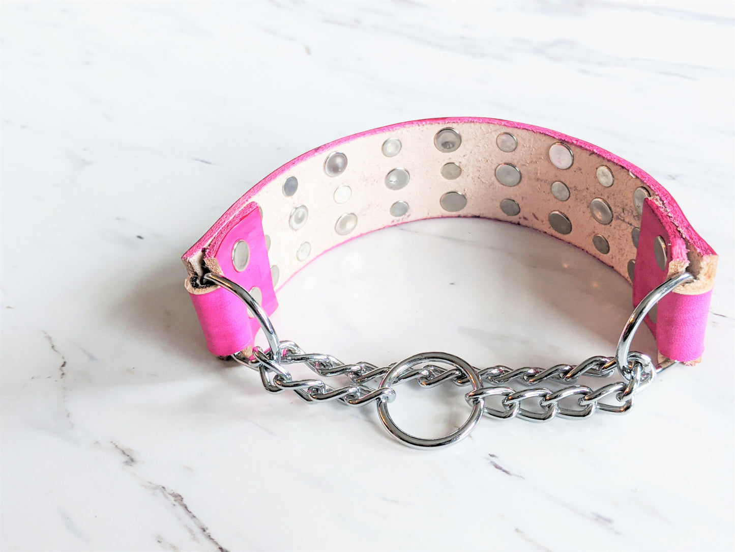 The Stud - Leather Martingale Dog Collar