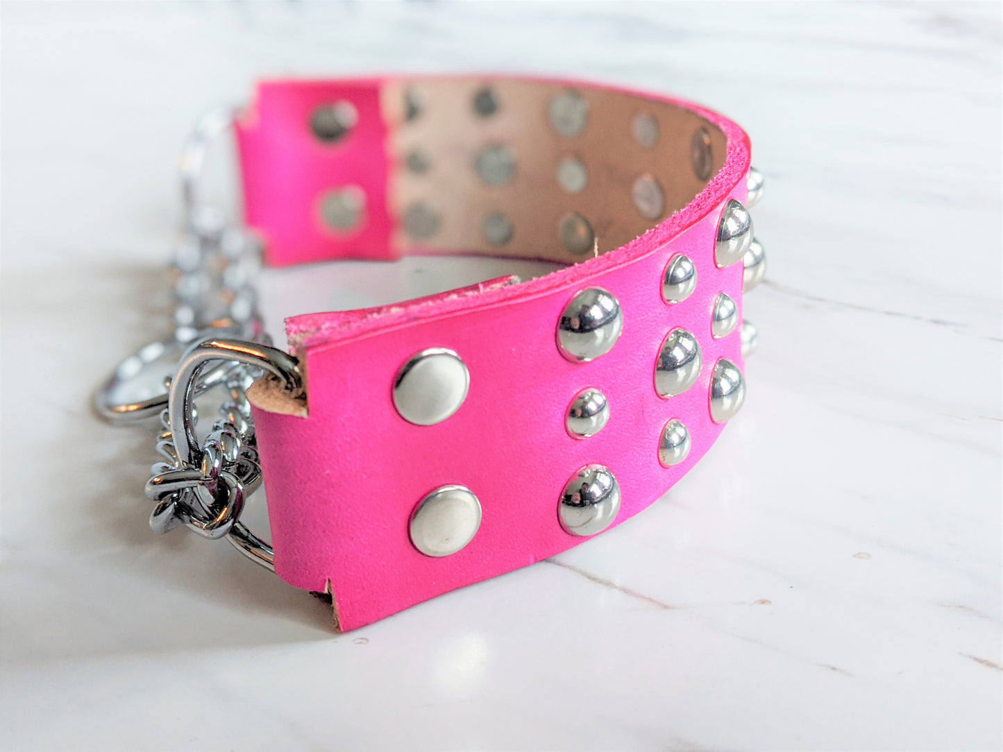 The Stud - Leather Martingale Dog Collar