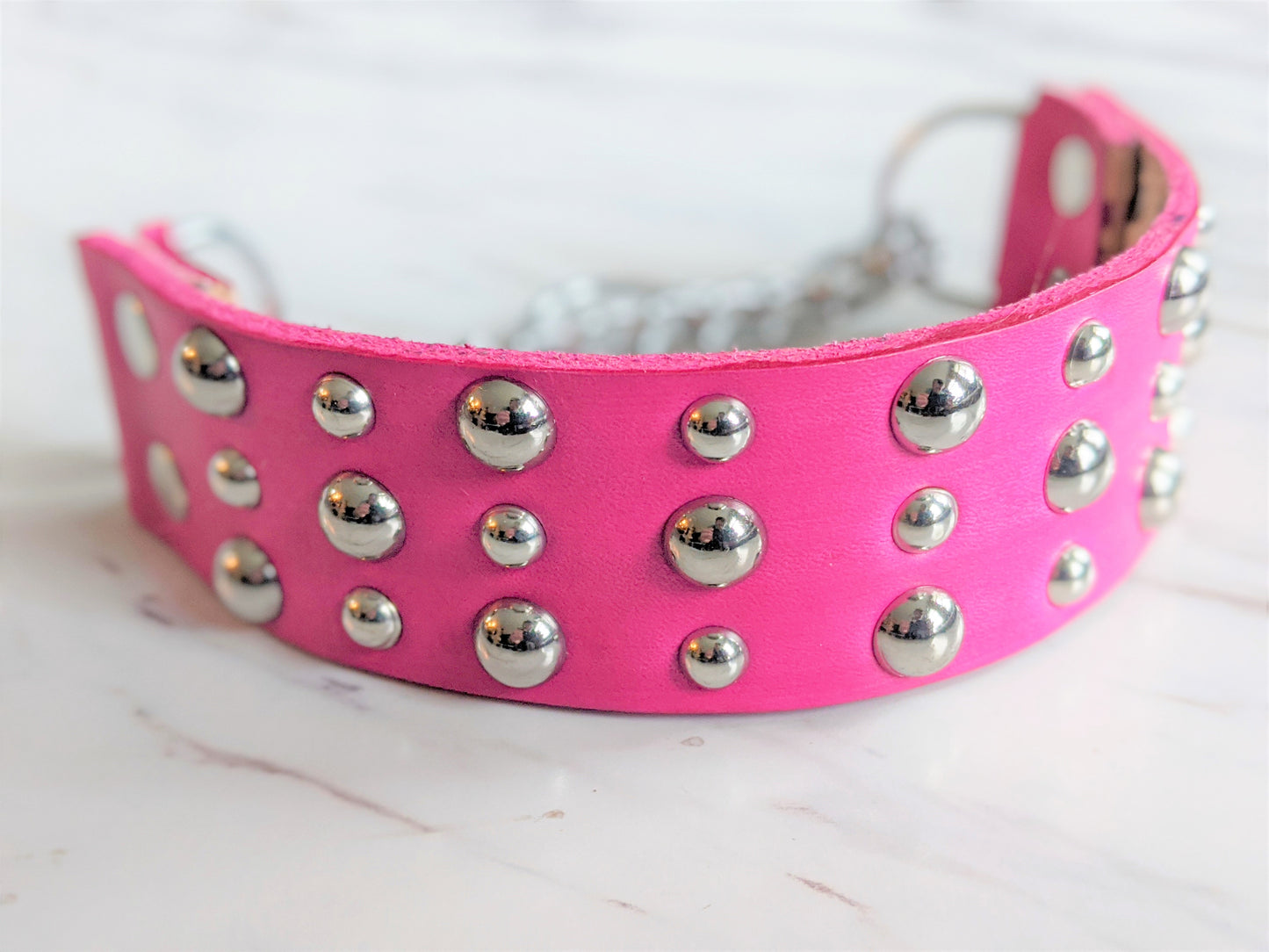 The Stud - Leather Martingale Dog Collar
