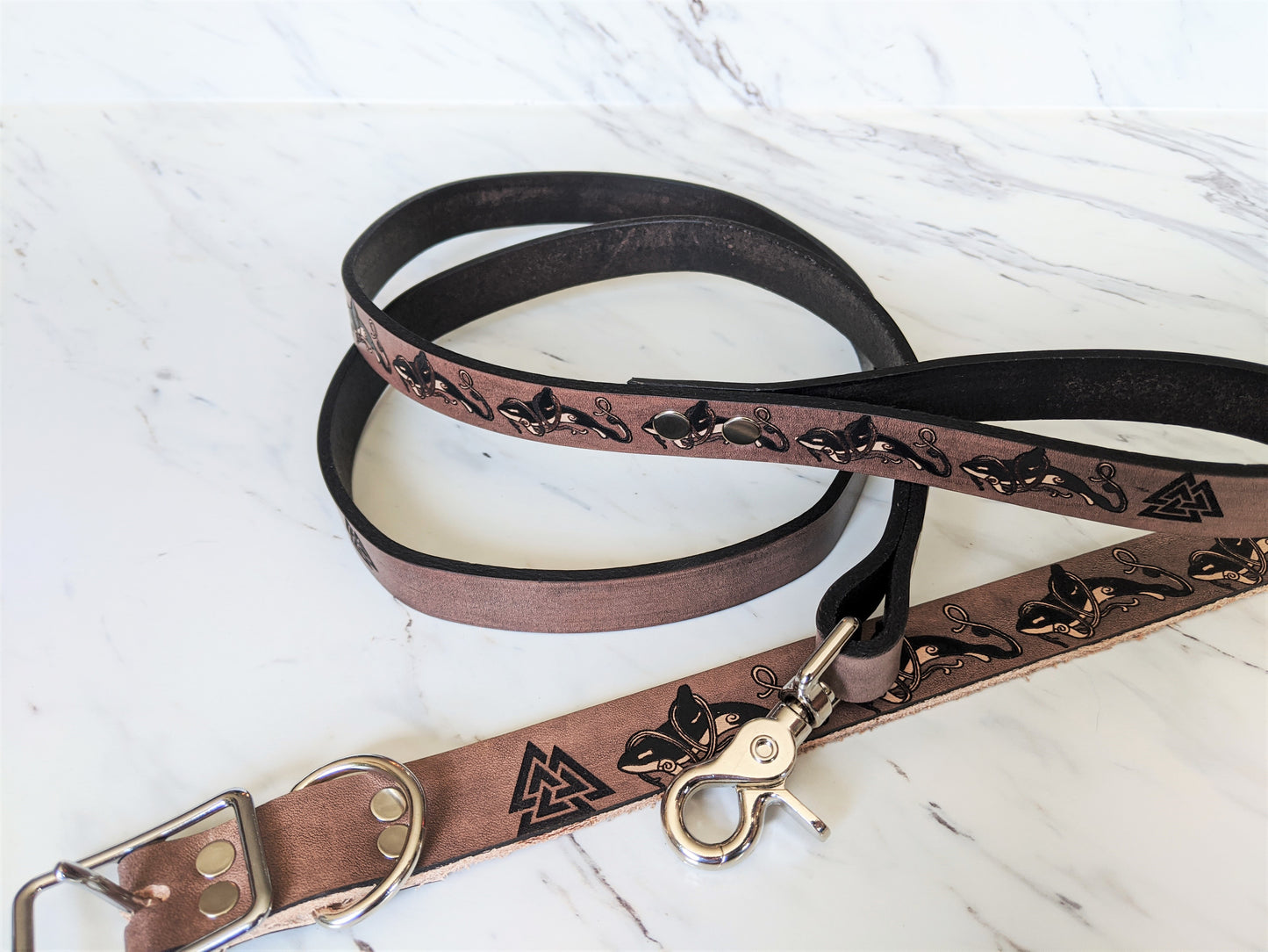 Orca Pod - Leather Leash