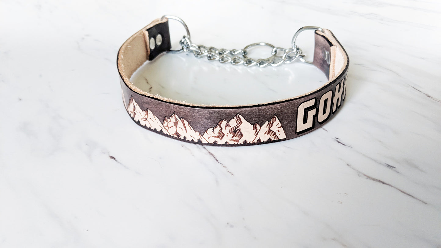 The Rockies - Leather Martingale Collar