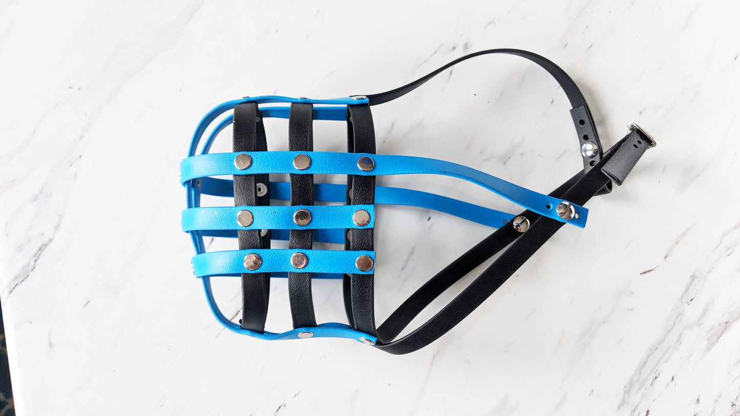 Basket Style Biothane Muzzle with Forehead strap - Choose your Colors - Level One