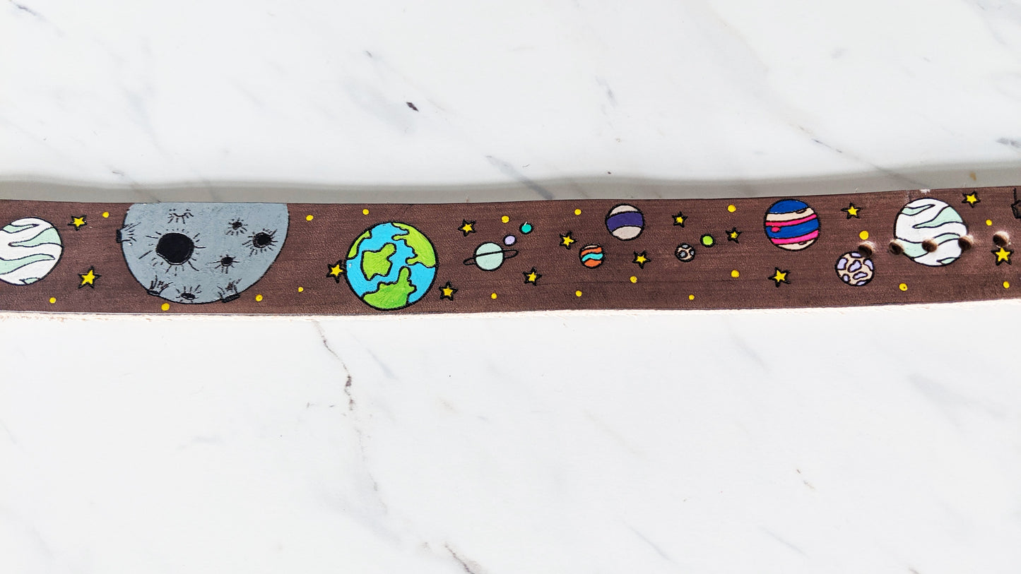 Cosmos - Leather Dog Collar