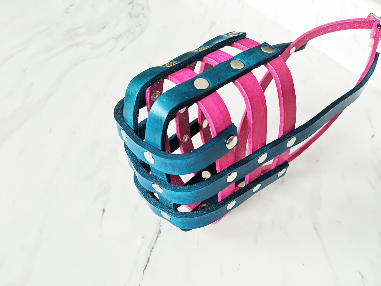 Basket Style Leather Muzzle - Choose Your Colors - Level One