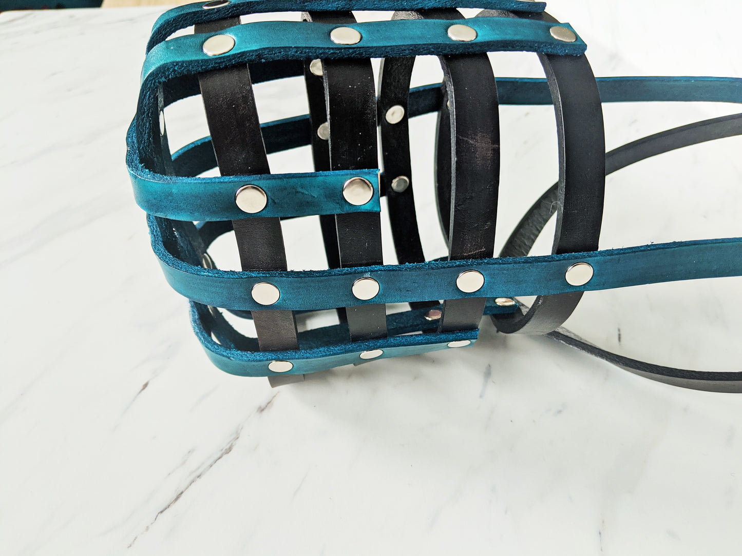 Basket Style Leather Muzzle - Choose Your Colors - Level One
