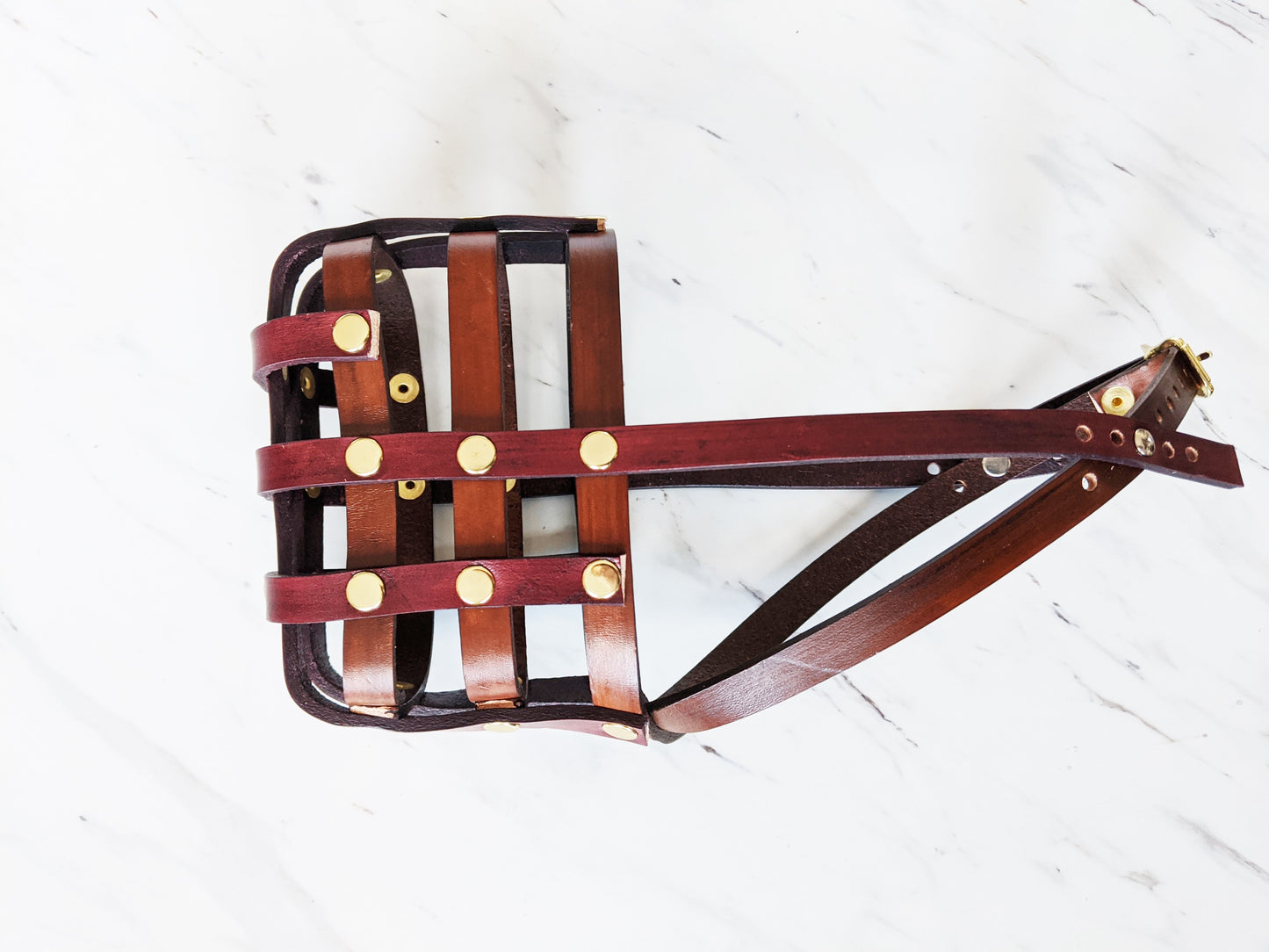 Basket Style Leather Muzzle - Choose Your Colors - Level One