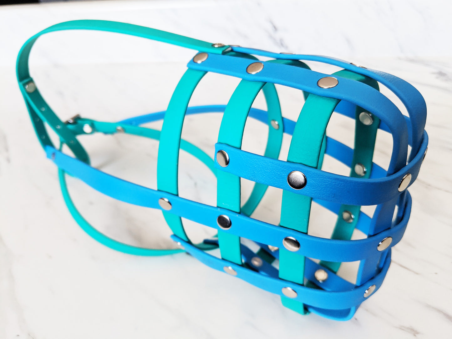 Basket Style Biothane Muzzle with Forehead strap - Choose your Colors - Level One