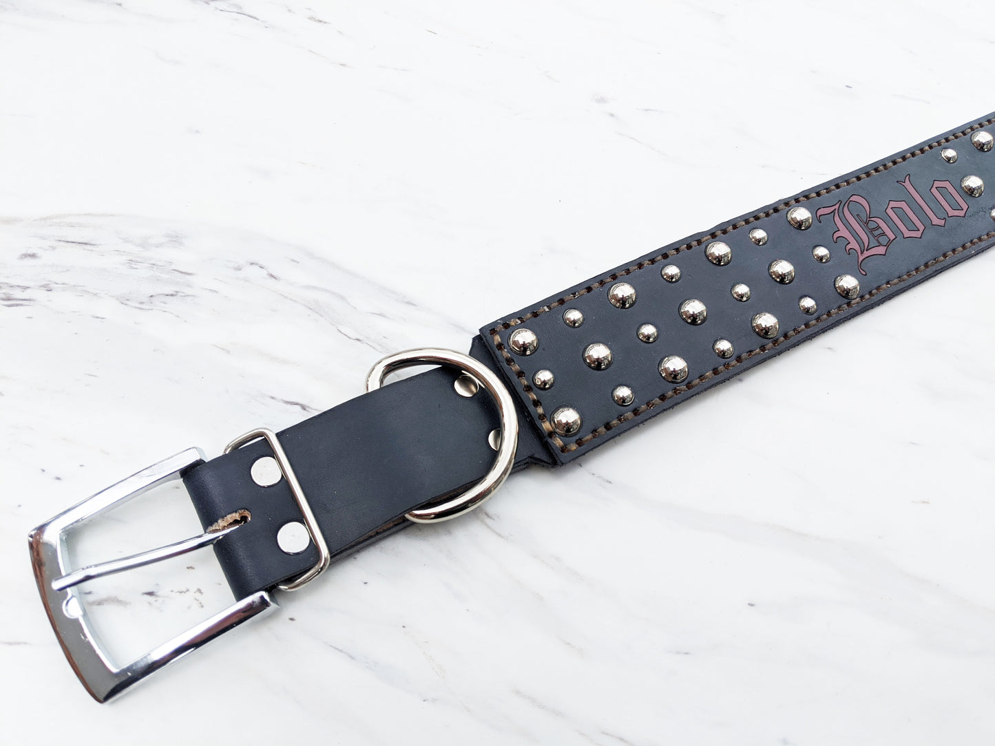 The Tough Stud - Leather Dog Collar