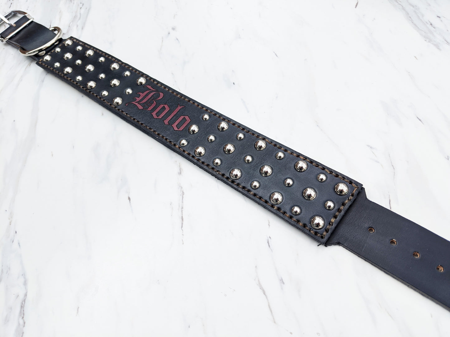 The Tough Stud - Leather Dog Collar
