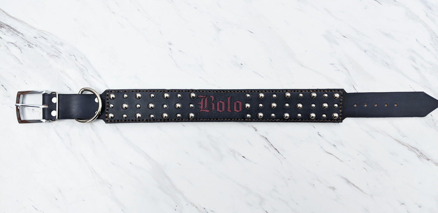 The Tough Stud - Leather Dog Collar