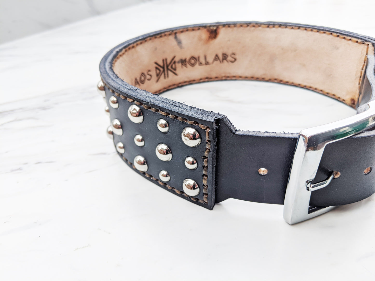 The Tough Stud - Leather Dog Collar