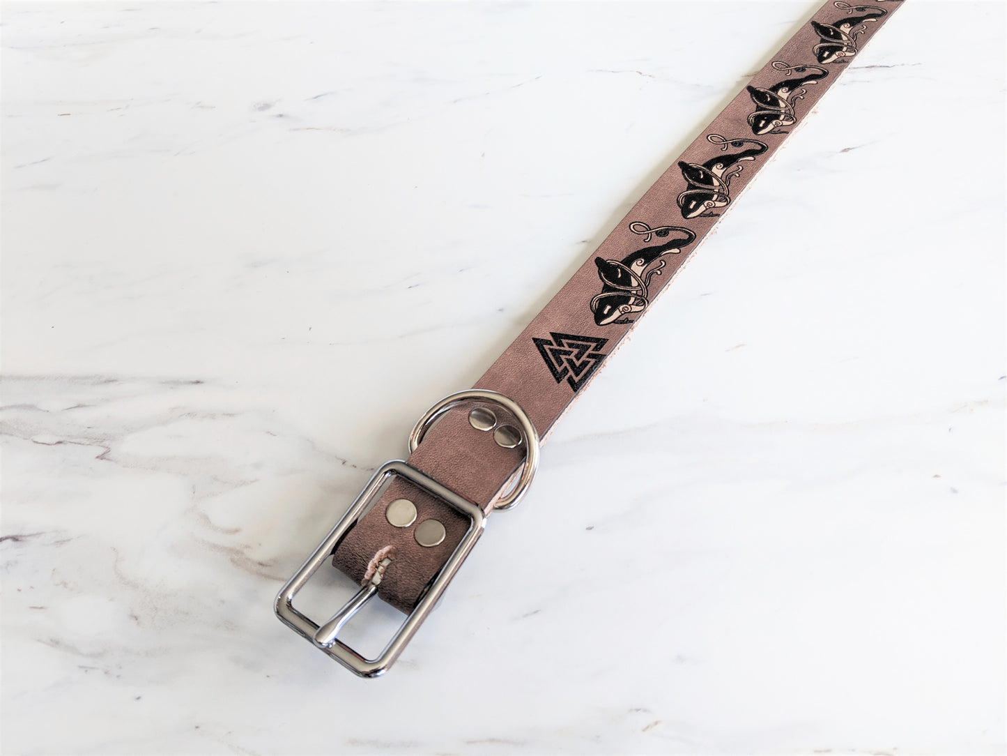 Orca Pod - Leather Dog Collar