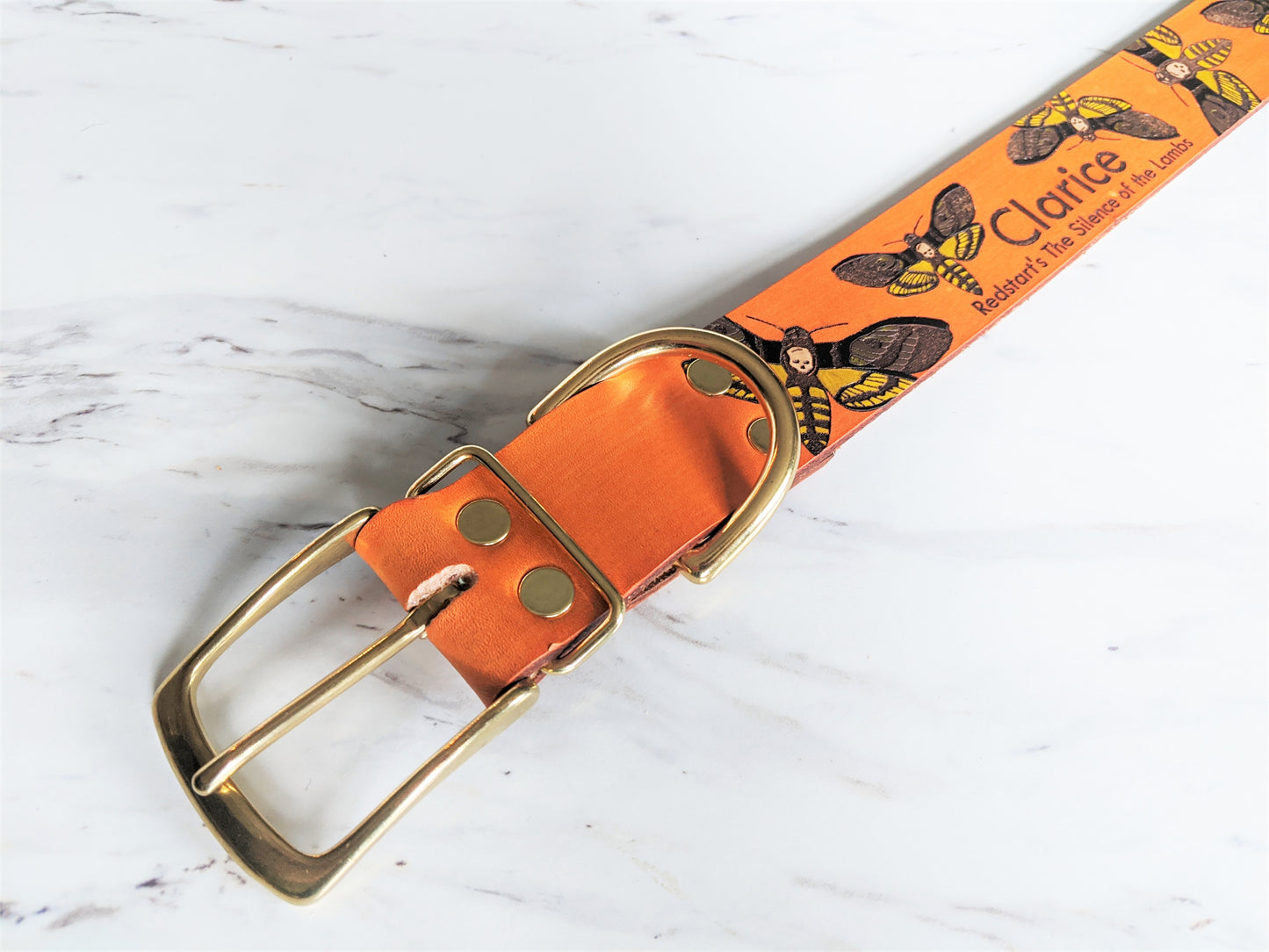 Death Head Eclipse - Leather Dog Collar