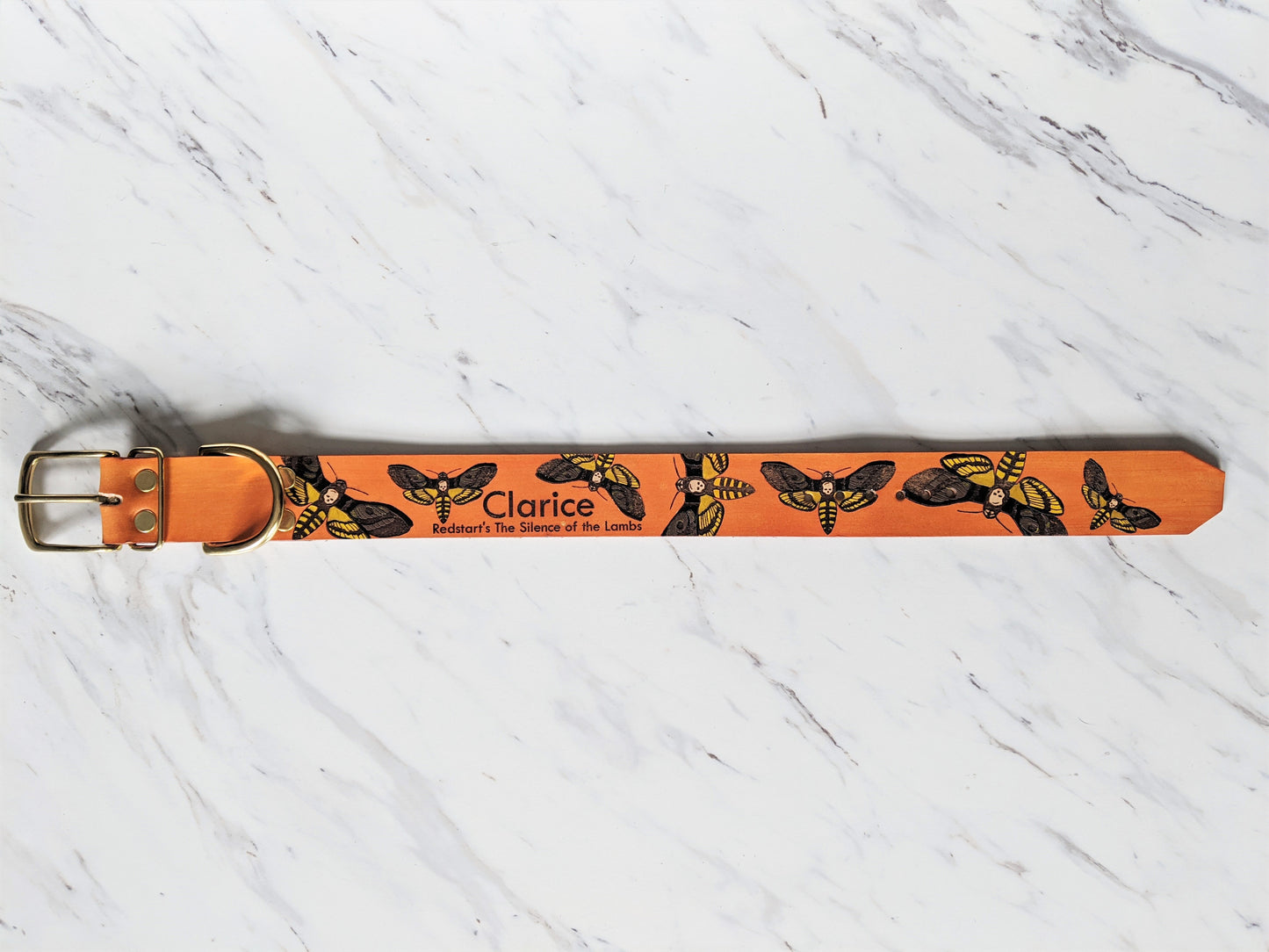 Death Head Eclipse - Leather Dog Collar