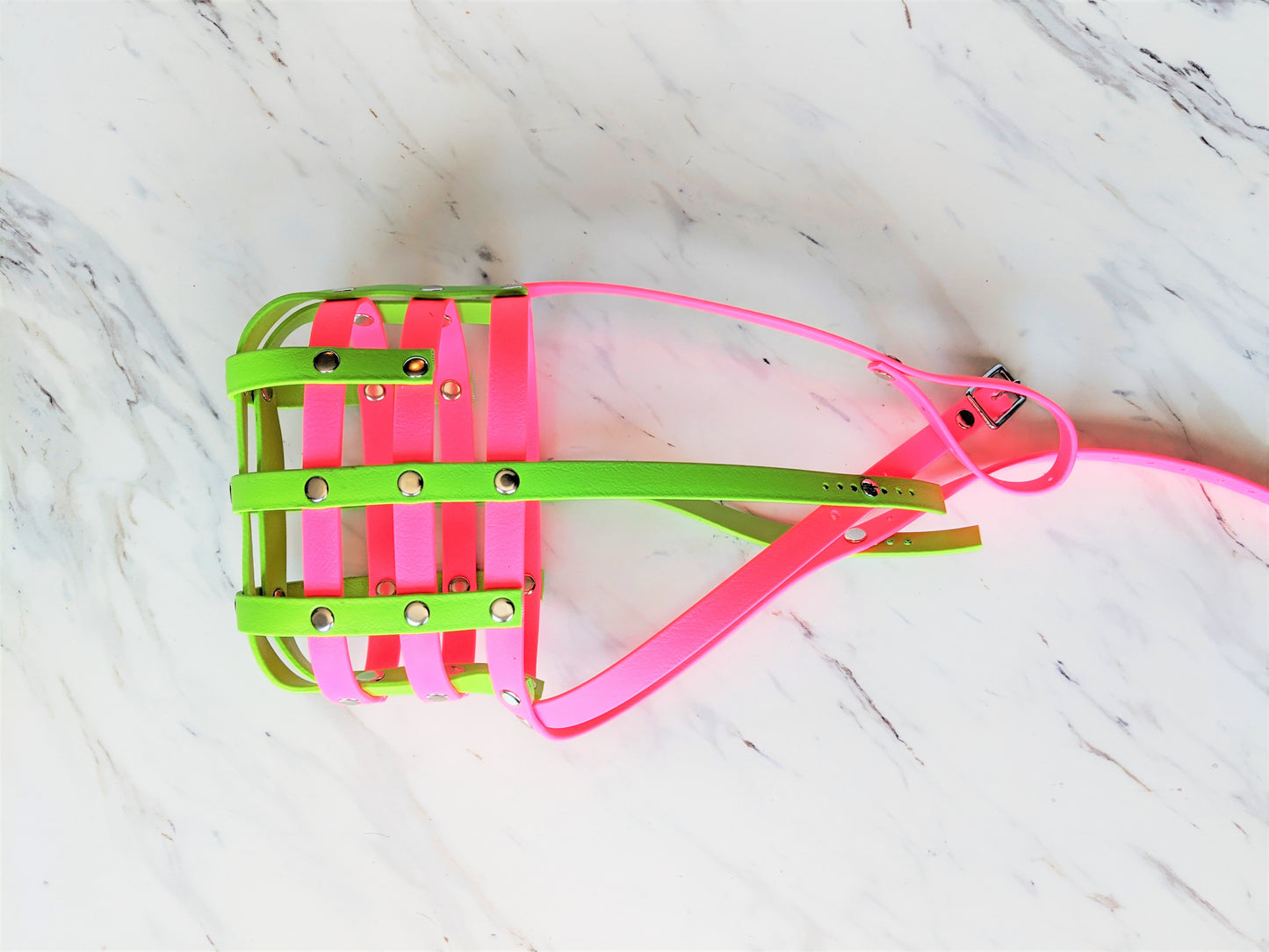 Basket Style Biothane Muzzle with Forehead strap - Choose your Colors - Level One