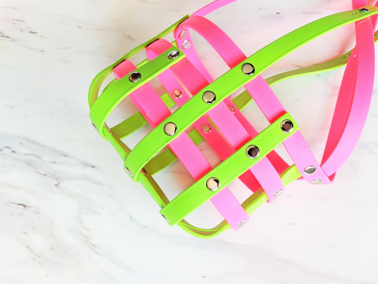 Basket Style Biothane Muzzle with Forehead strap - Choose your Colors - Level One