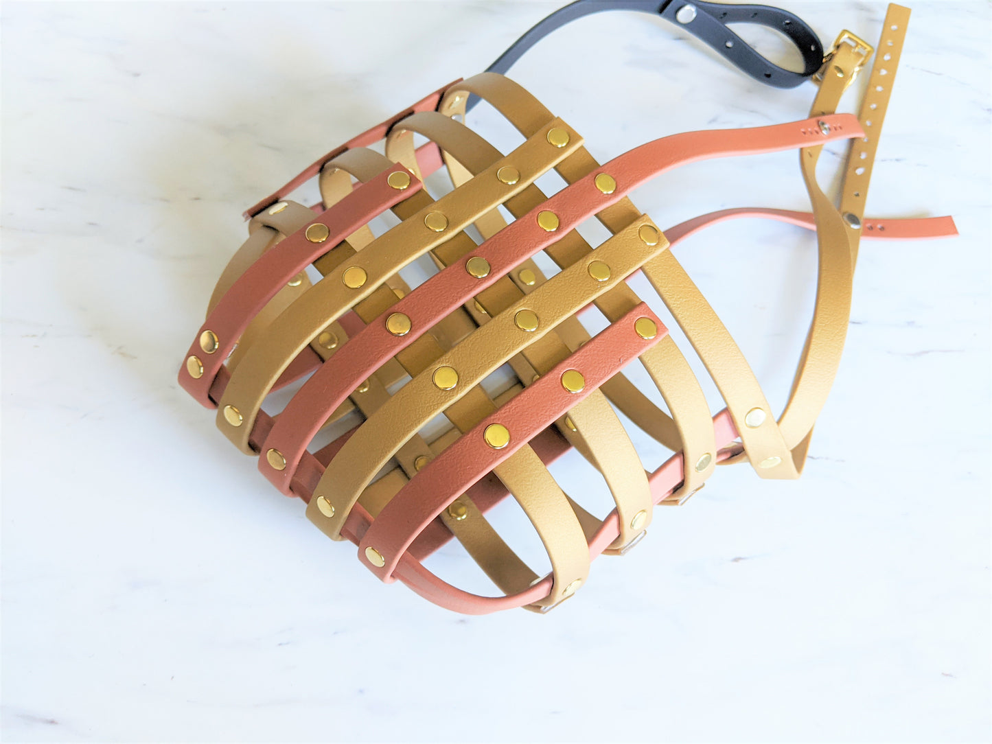 Basket Style Biothane Muzzle with Open Nose - Choose your Colors - Level Two