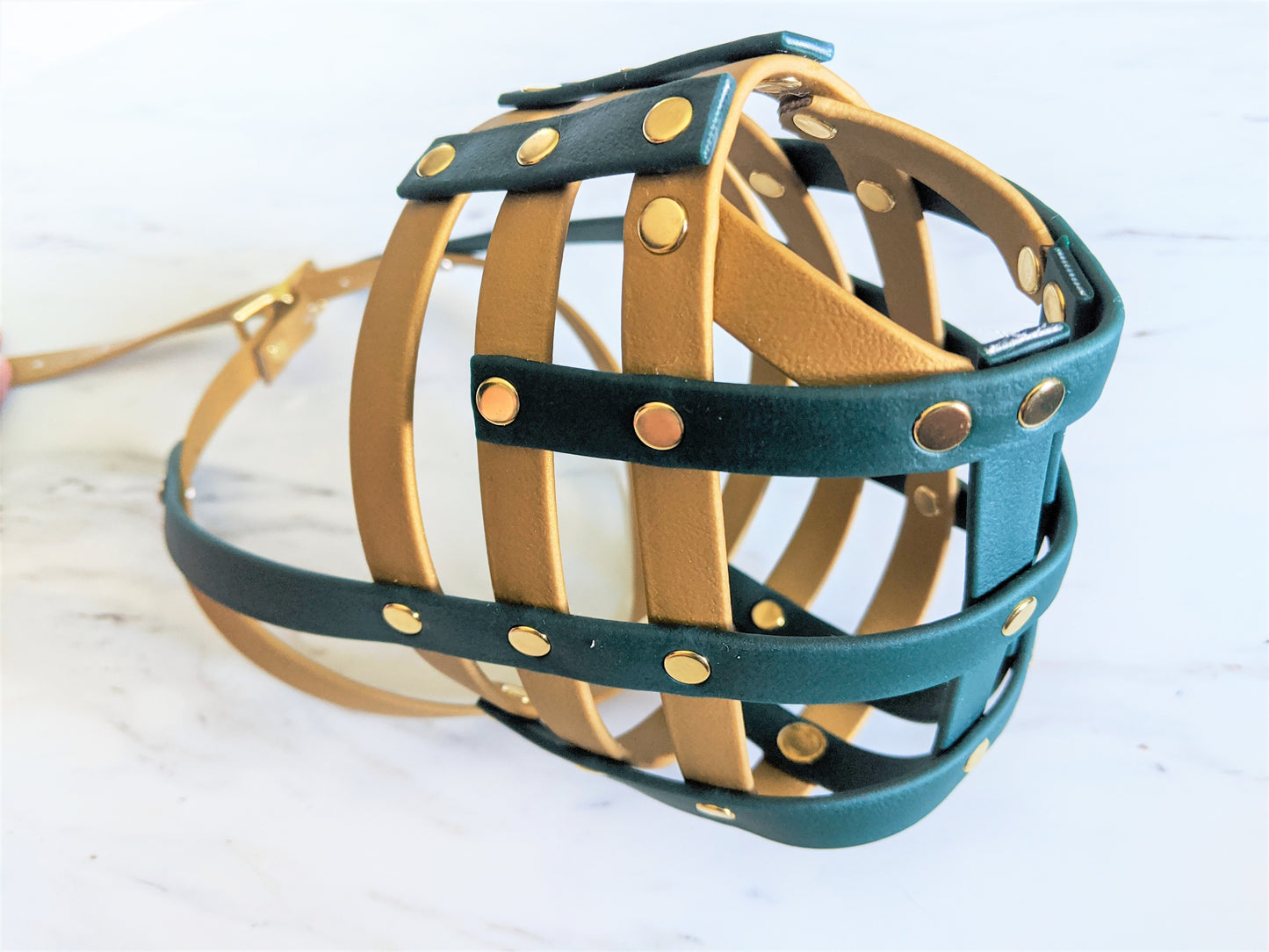 Basket Style Biothane Muzzle with Open Nose - Choose your Colors - Level one