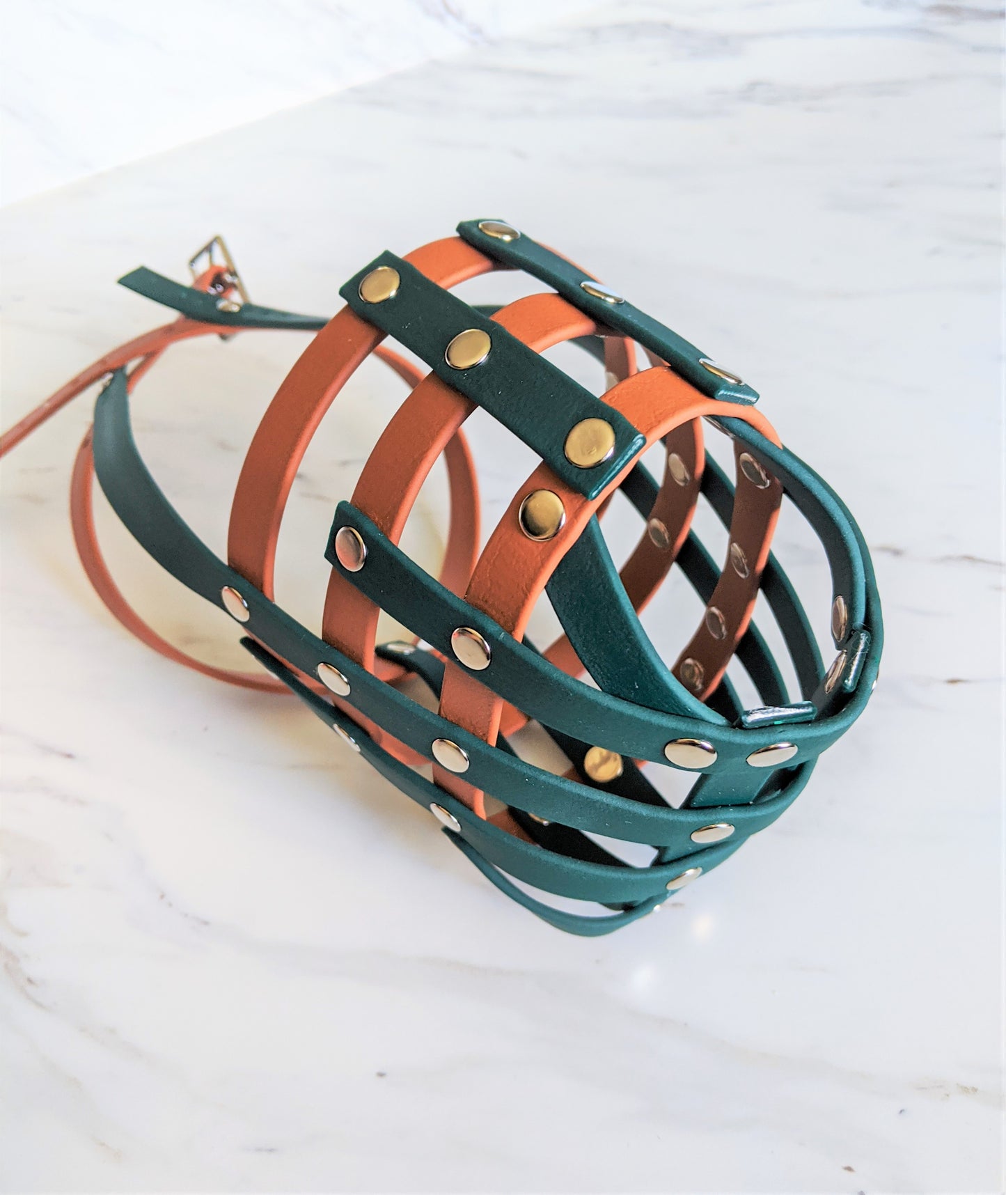 Basket Style Biothane Muzzle with Open Nose  - Level one