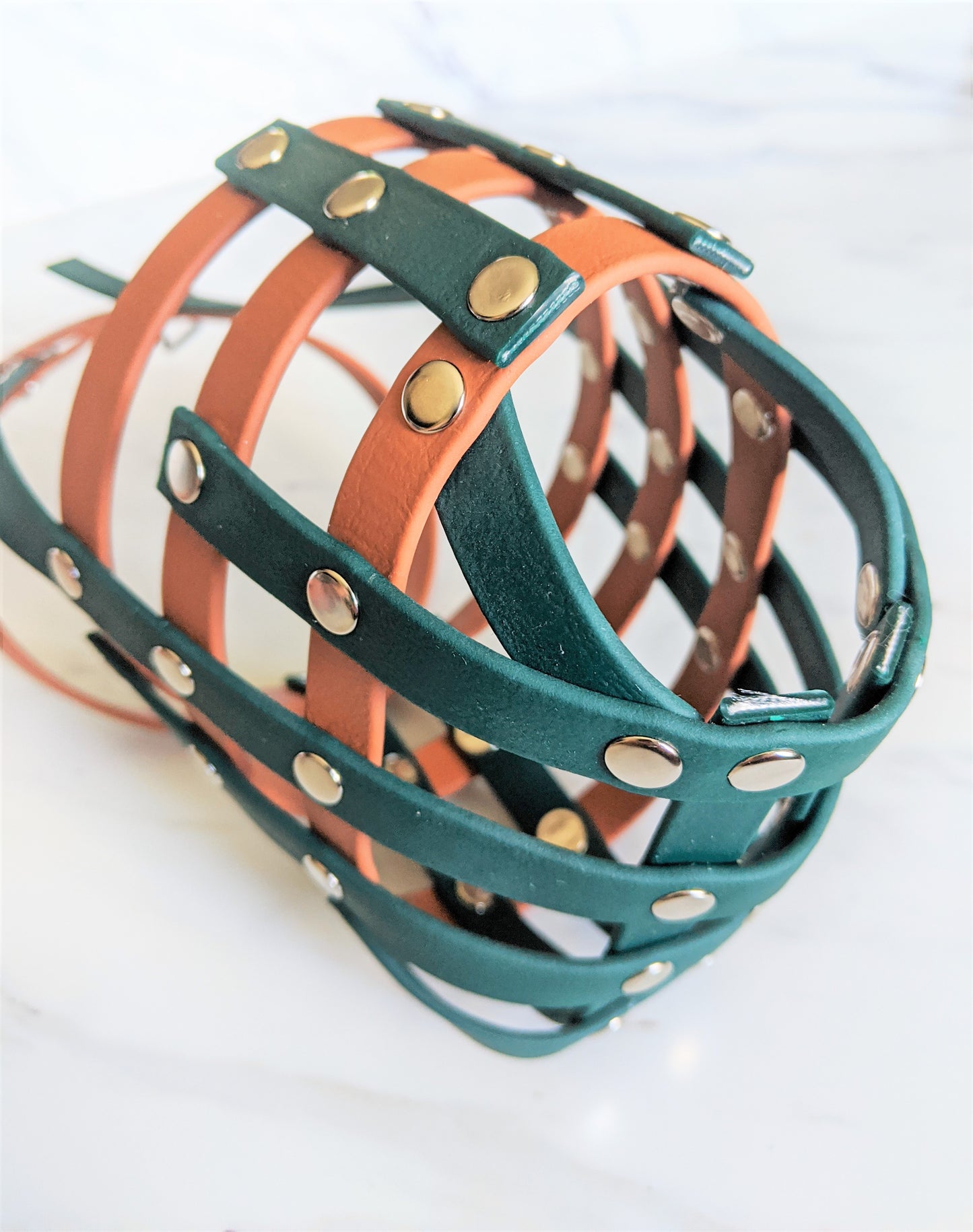 Basket Style Biothane Muzzle with Open Nose  - Level one