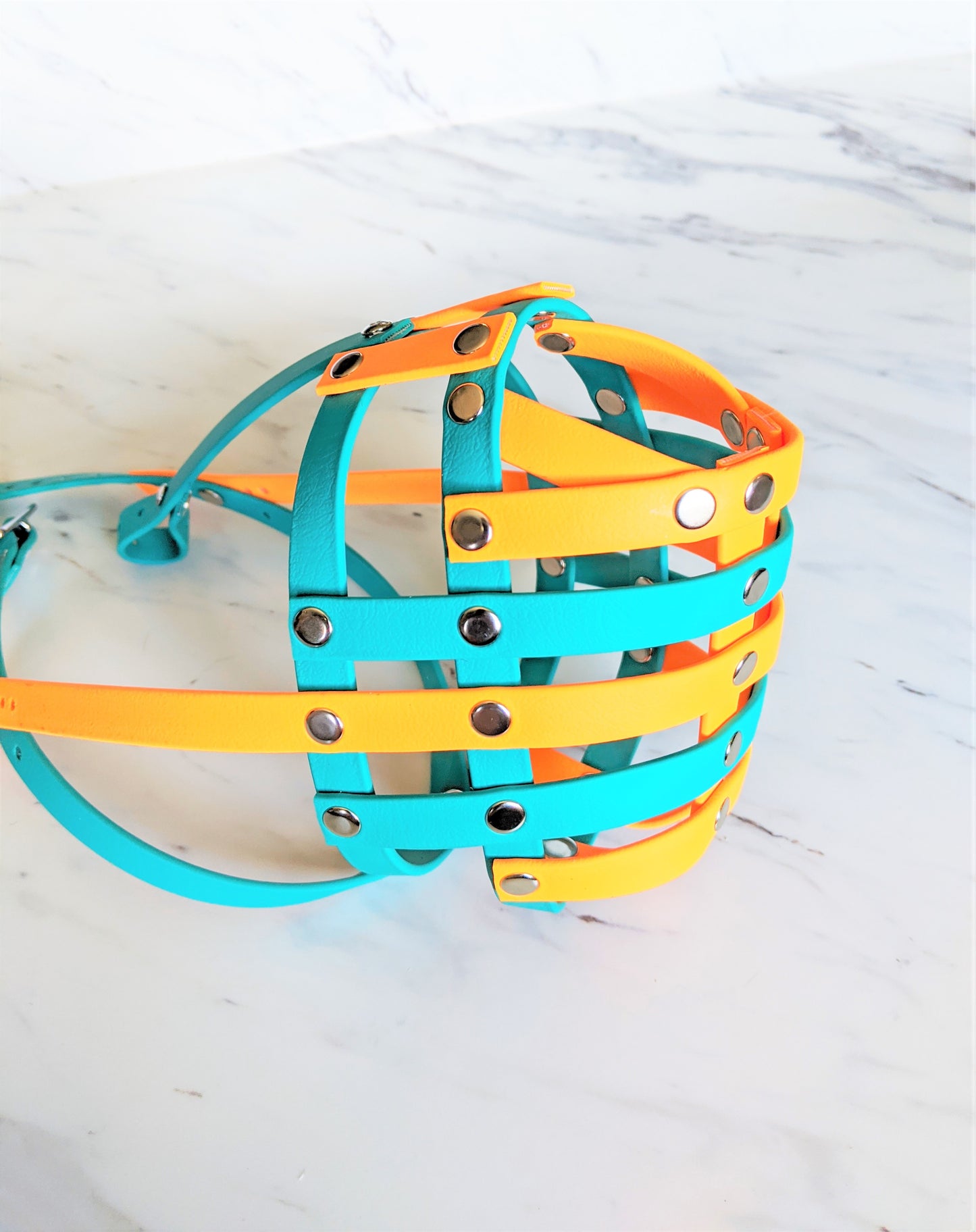 Basket Style Biothane Muzzle with Open Nose - Choose your Colors - Level Two