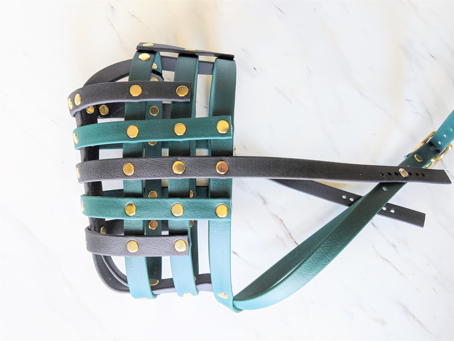 Basket Style Biothane Muzzle with Open Nose - Choose your Colors - Level Two