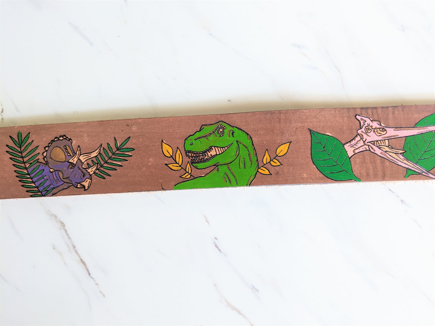 Cretaceous Legends - Leather Dog Collar