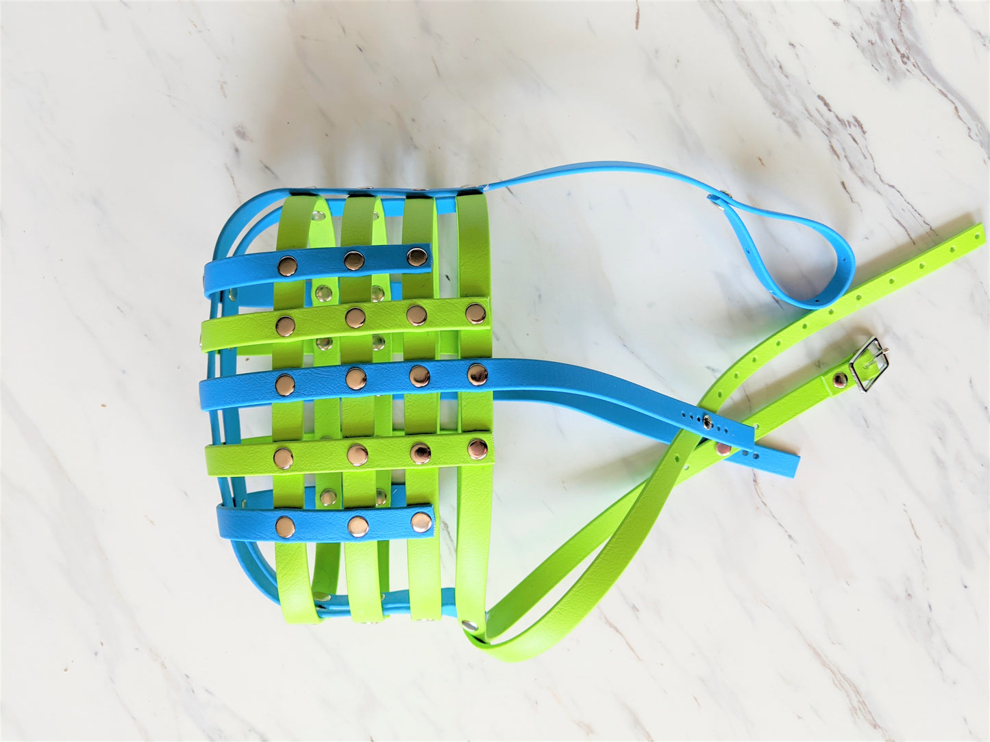 Basket Style Biothane Muzzle with Forehead strap - Choose your Colors - Level Two