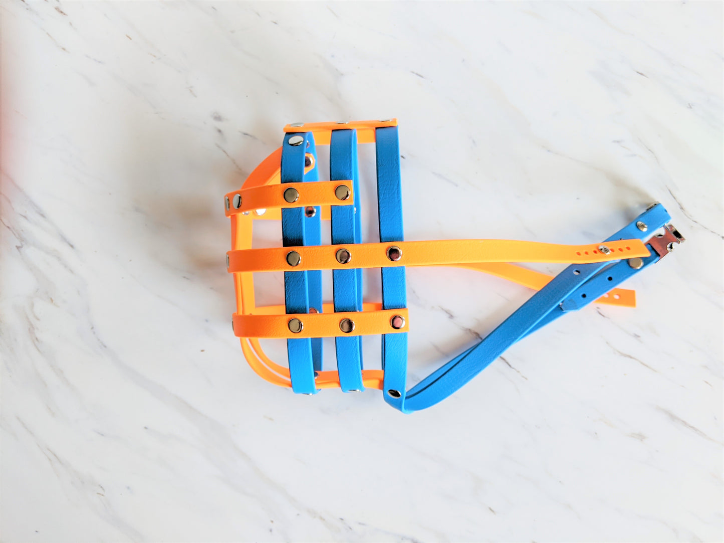 Basket Style Biothane Muzzle with Open Nose - Choose your Colors - Level one