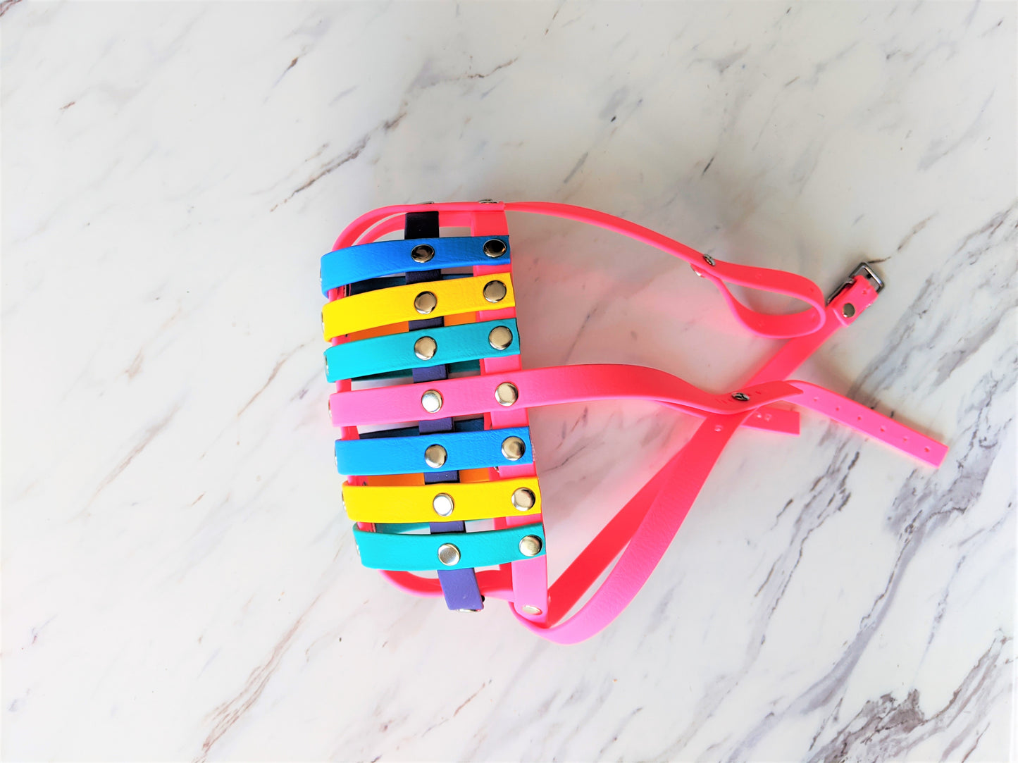 Basket Style Biothane Muzzle with Forehead strap - Choose your Colors - Level Three