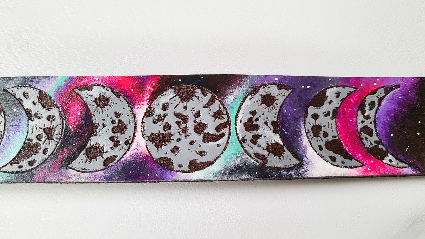 Galaxy moon phase collar