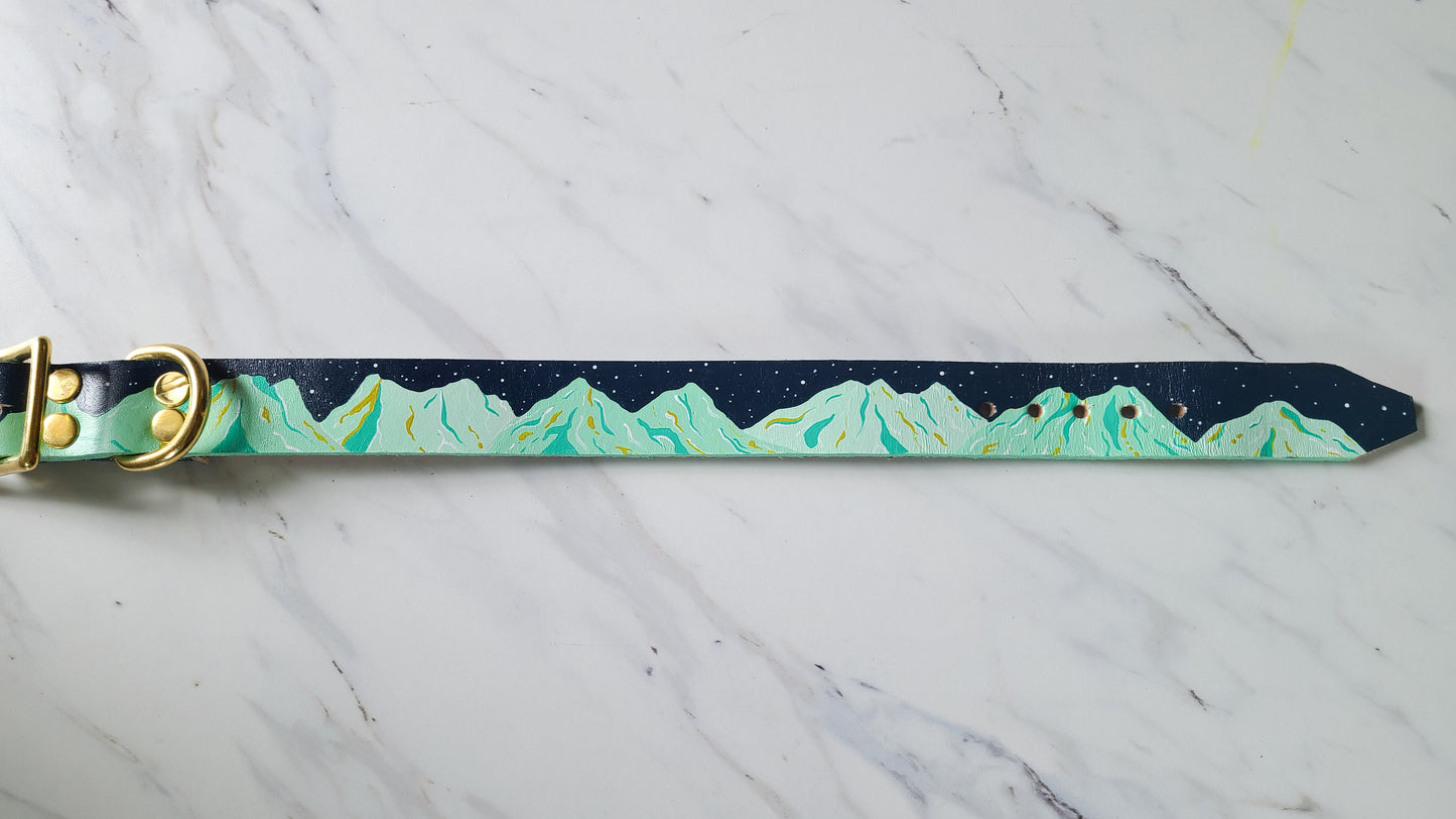 Ready to Ship- night sky mountain Collar