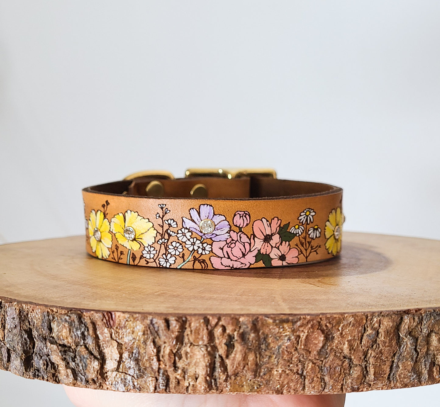 The Garden - Leather Dog collar