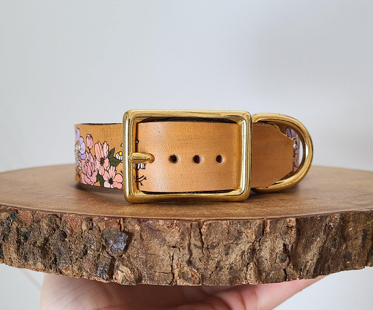 The Garden - Leather Dog collar