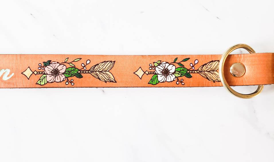 Planted Arrow - Leather Dog Collar