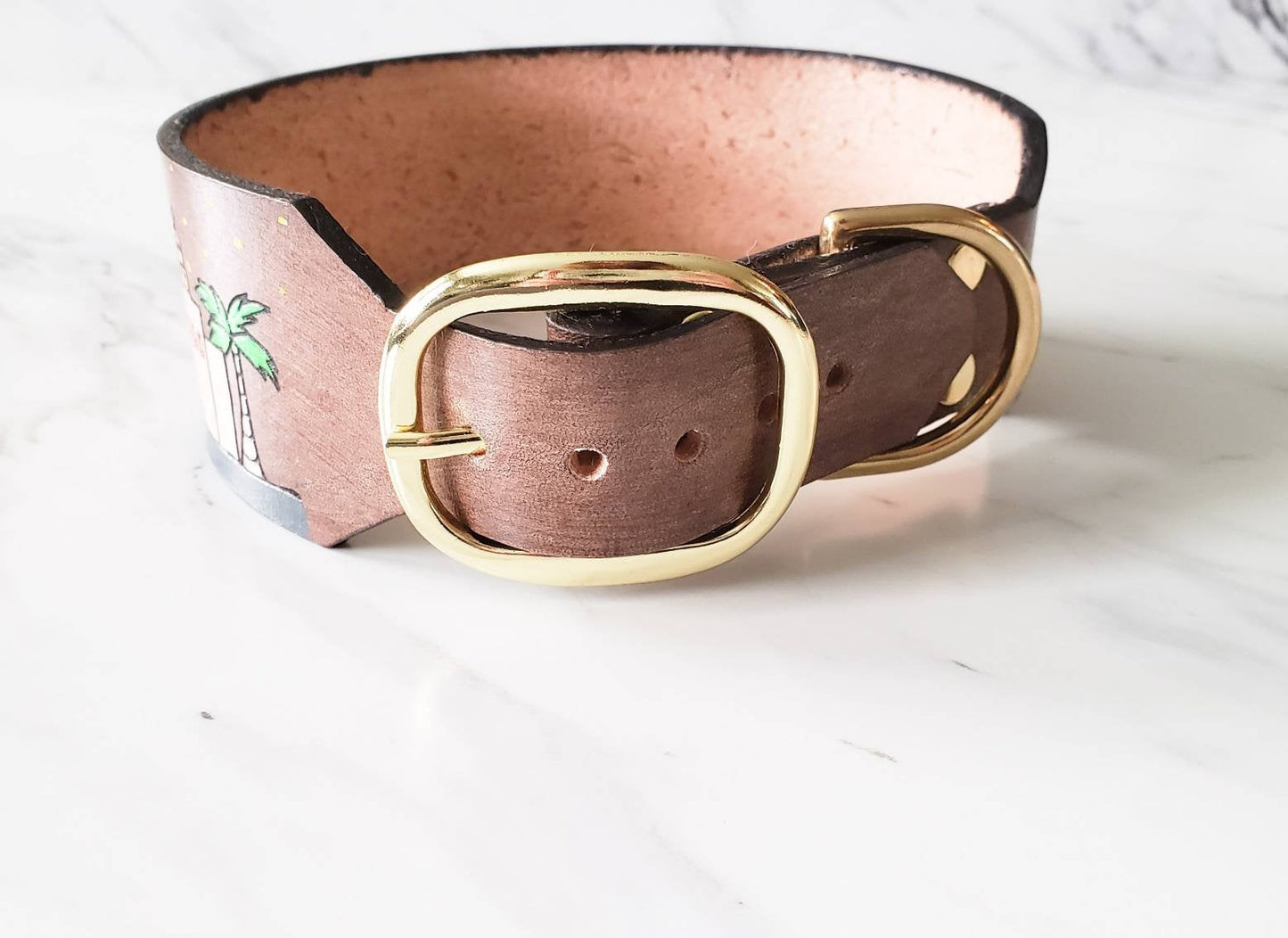 The Strip - Leather Dog Collar