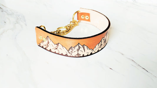 The Rockies - Leather Martingale Collar