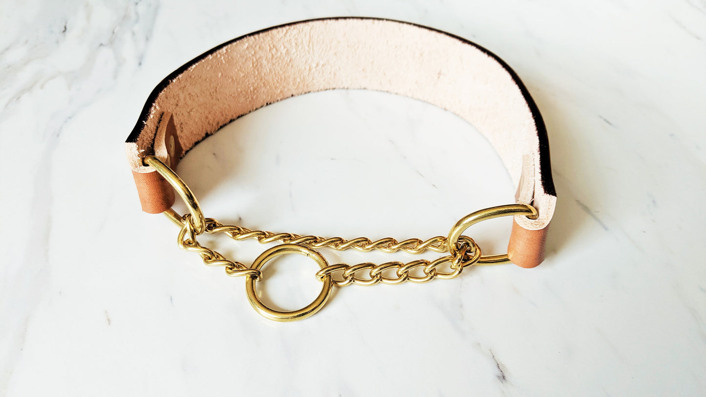 The Rockies - Leather Martingale Collar