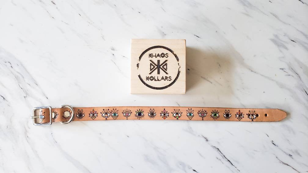 Third Eye - Leather Dog Collar