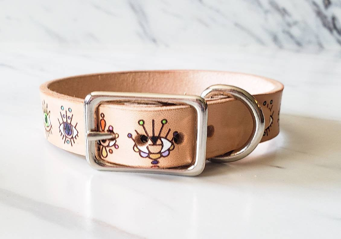 Third Eye - Leather Dog Collar