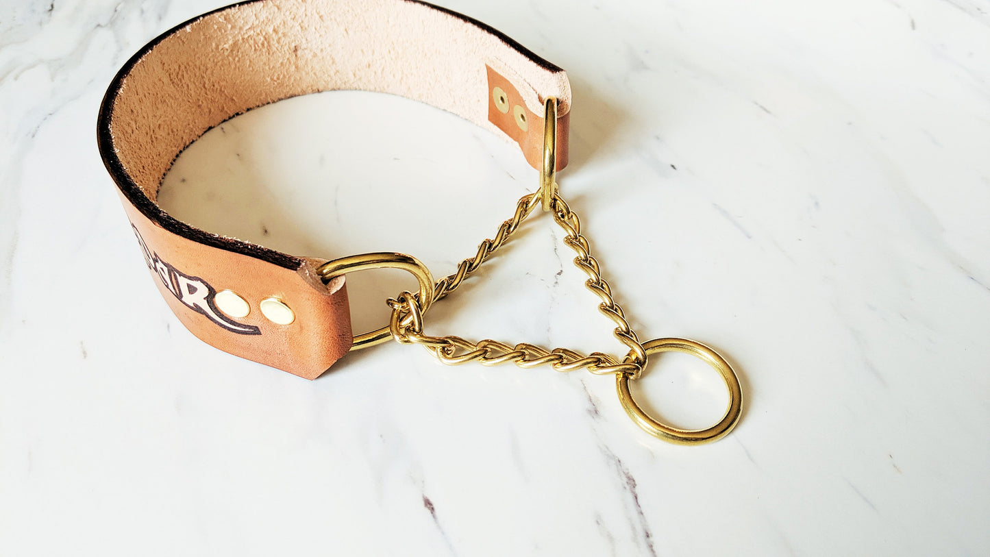 The Rockies - Leather Martingale Collar