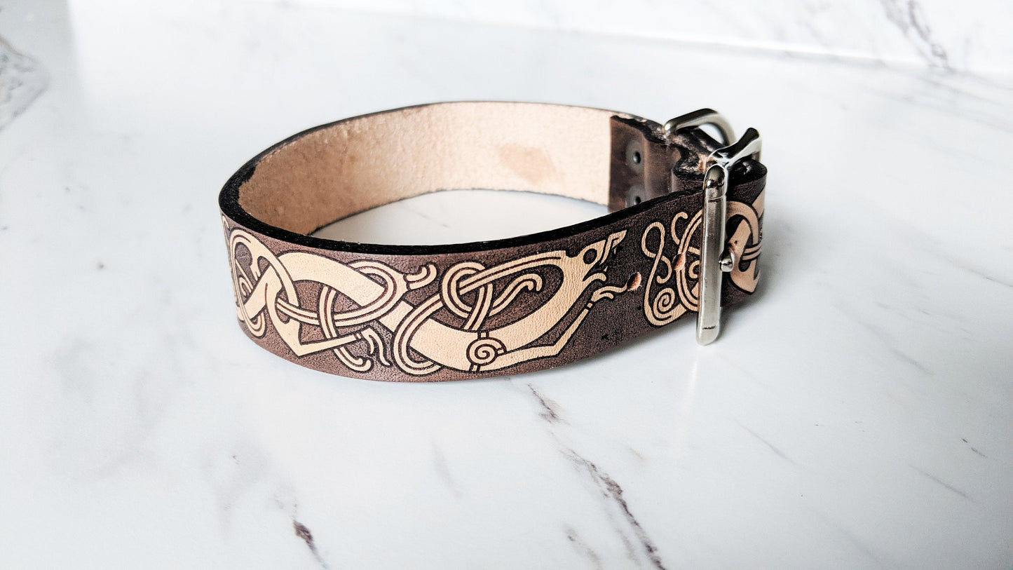 The Fenrir - Leather Dog Collar