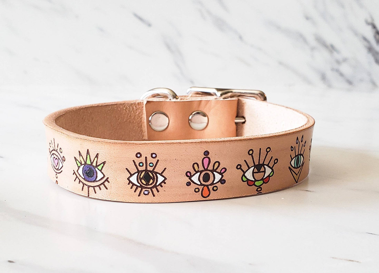 Third Eye - Leather Dog Collar