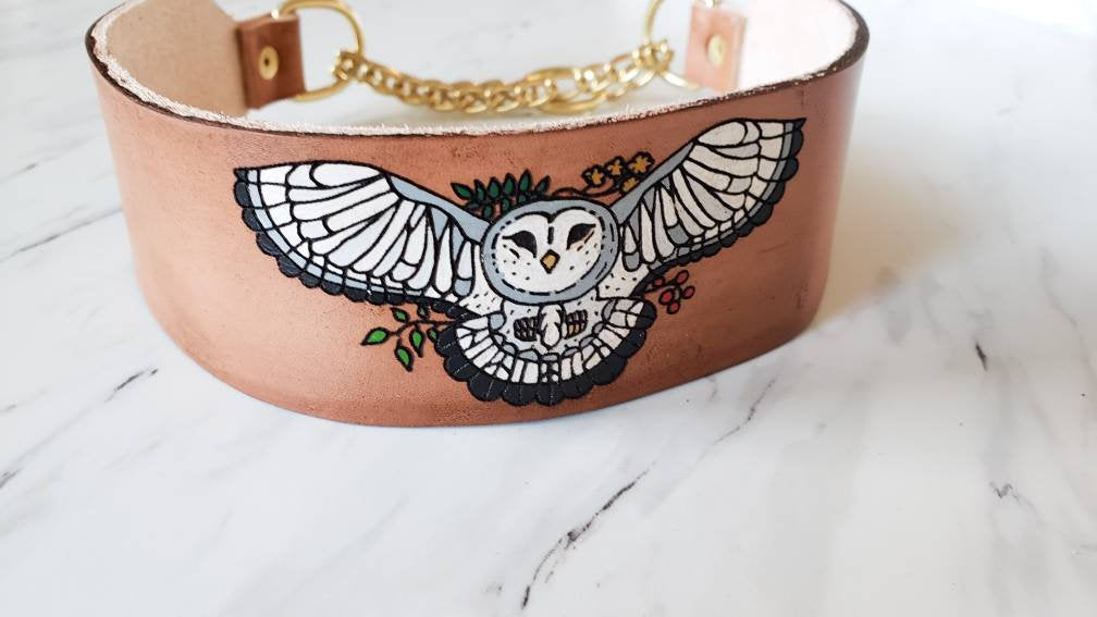 Wise One - Leather Martingale Collar