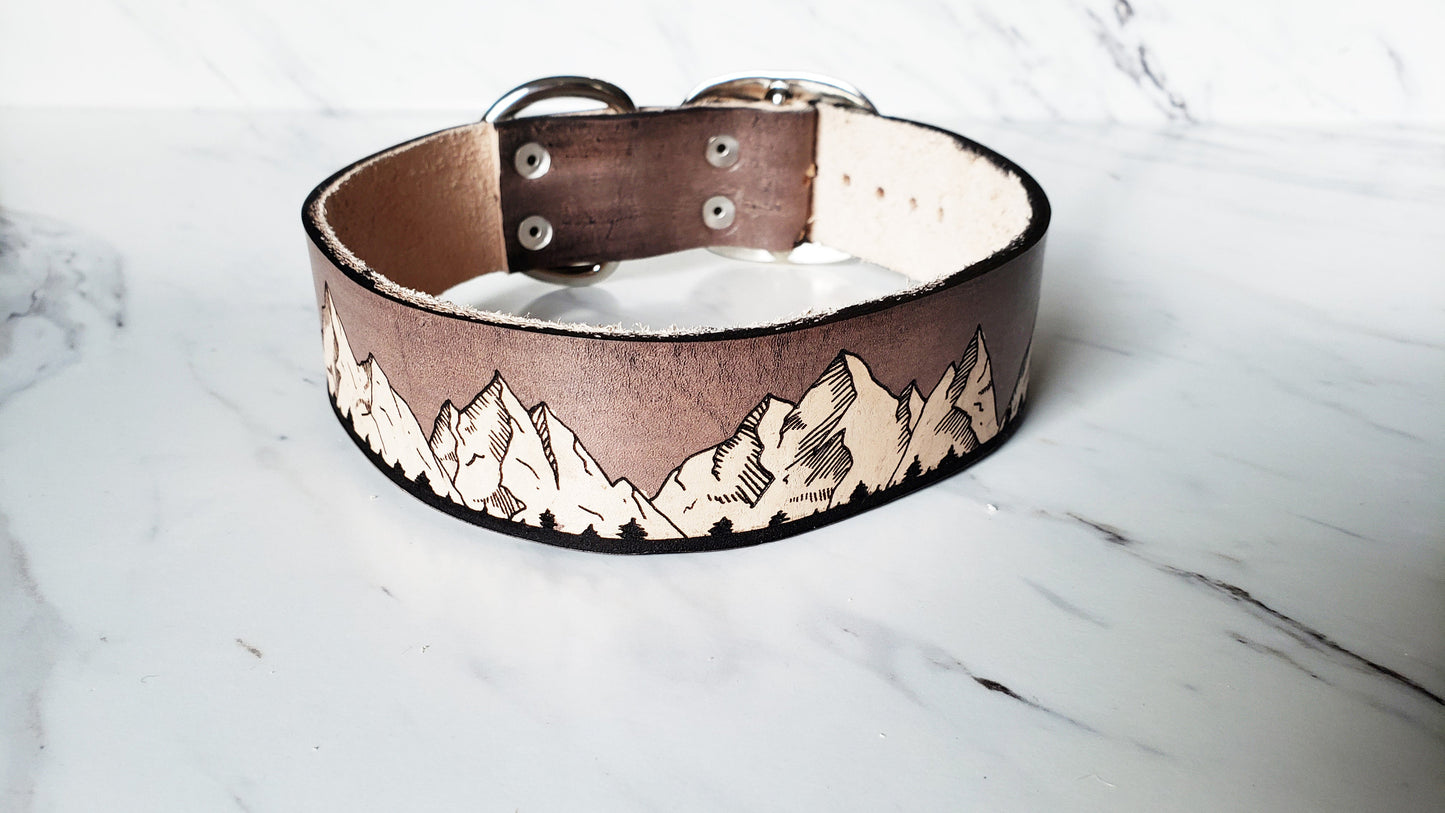 The Rockies - Leather Dog Collar